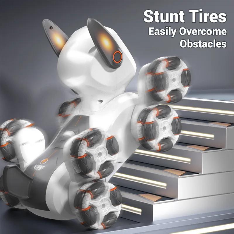 Smart Robot Dog Puppy RC Animals Intelligent Electronic Mechanical Dogs Voice Gesture Remote Control Robo Games for Children Boy