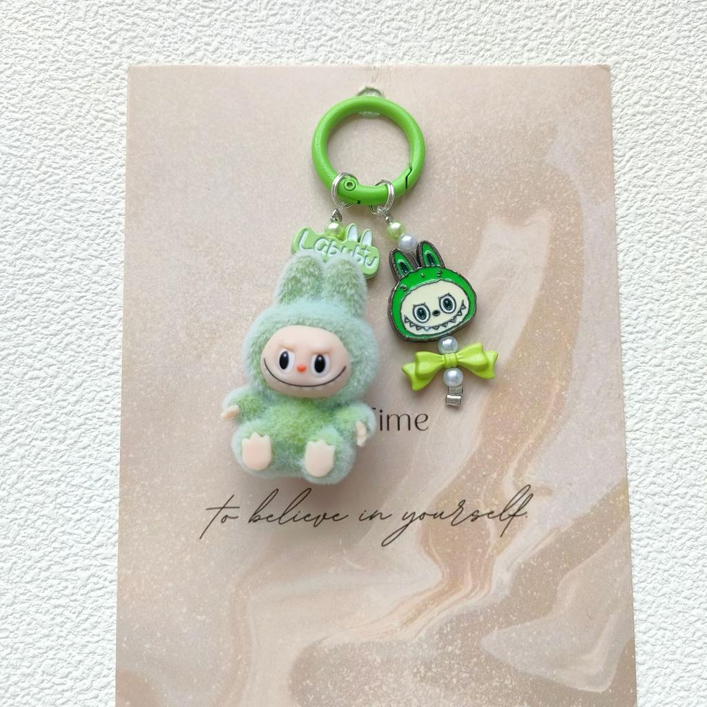 Flocking Cute Grain Labu Bag, Mobile Phone Keychain, Mobile Phone Chain, Cute Gift for Friends, Pendant.