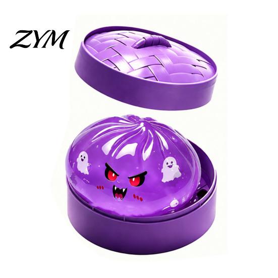 Anxiety Relief Tools Halloween Dumpling Stress Toy, Cartoon Steamed Bun Squeeze Toy Themed Sensory Toys with Steamer, Ball Fidget Party Favors