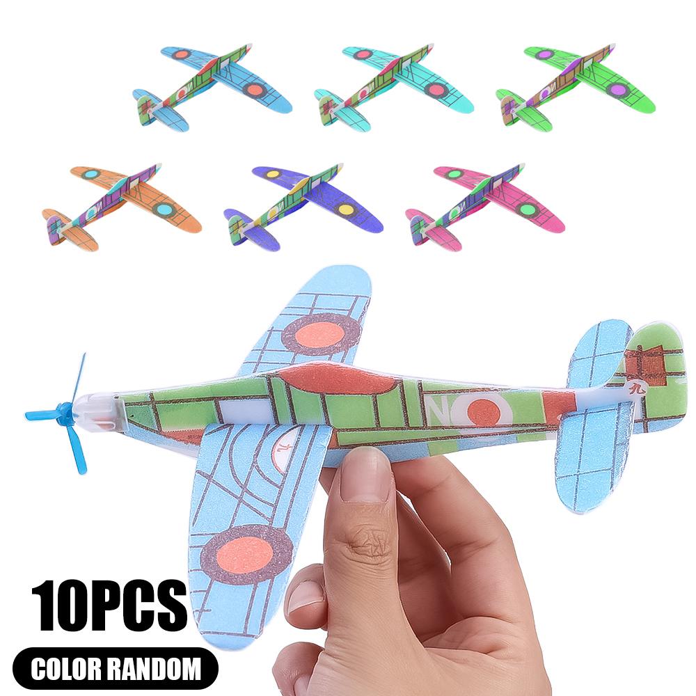 1/10Pcs 3D Diy Hand Throw Flying Glider Planes Foam Aeroplane Party Supplies Children Kids Gift Toys Game 12Cm Flying Airplane