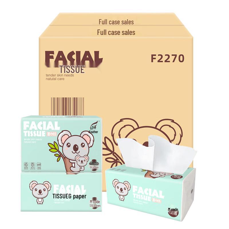 Feiyu 3-Ply Soft Pack Facial Tissues, 18 Packs