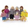 Quikaboo Wooden Family Dollhouse Doll Family of Educational Set Dolls, Dolls, Set, 7, Toy, Toy, 7-Piece