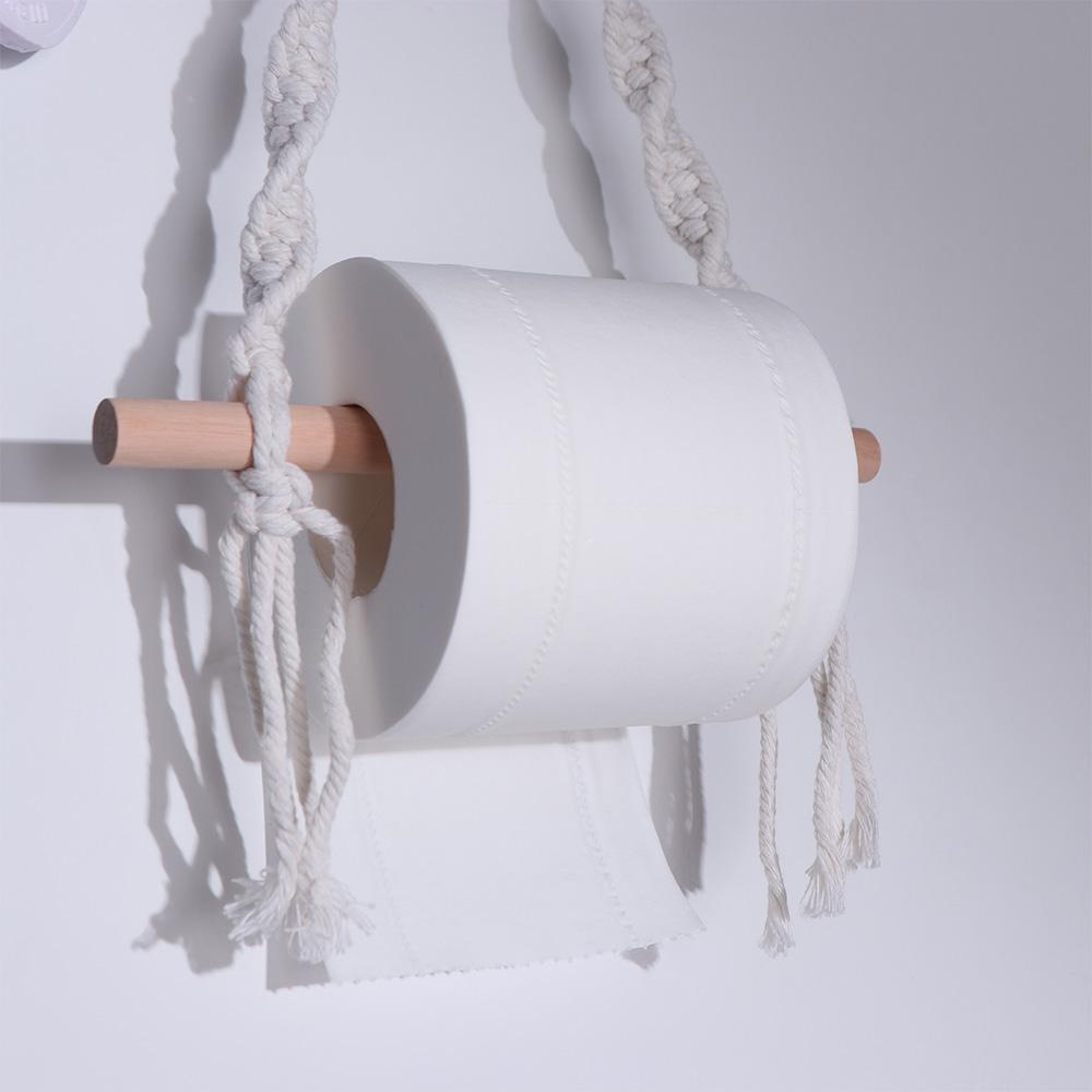 Cotton Thread Bohemian Paper Towel Rack Bohemia Toilet Tissue Holder Tissue Storage Rack  Hotel
