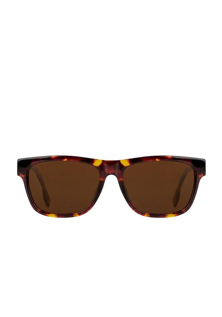 Dee Franklin Doha Square Dark Sunglasses, Carry/Brown, DFKSUN1513-0802