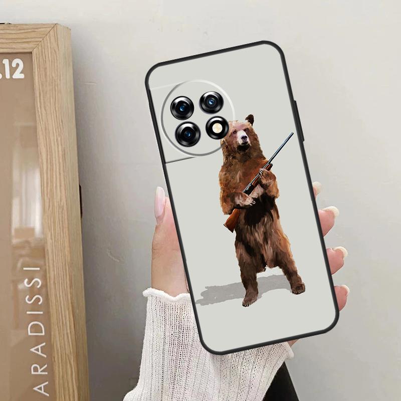 Cartoon Grizzly Bear Case For OnePlus Nord CE 5 2 3 4 Lite N20 N30 OnePlus 15 13 12 10 R 13T 10T 11 9 10 Pro Cover