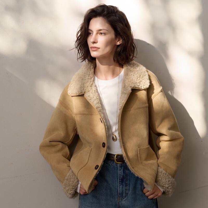 Sancai Winter Faux Fur Lapel Coat