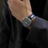 JIOS Automatic Made In Genuine Leather Sapphire Crystal with Blue Crocodile Embossed Men's Watch, Japan, Strap, (Blue Strap)
