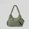 U-shape Nylon Shoulder Bag Female Literary Down Jacket Cotton Handbag Commuter Armpit Bag