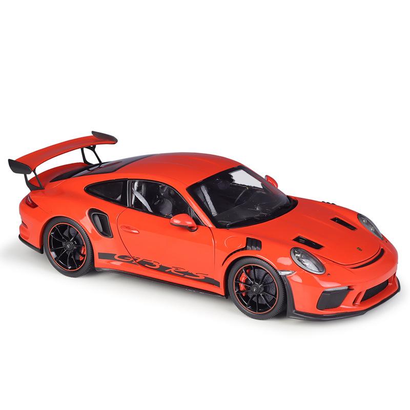 Model auta z lehké slitiny v měřítku 1/18 Welly Porsche 911 GT3 RS litý kovový model autíčka na hraní Model auta s vysokou simulací kolekce Dětské dárky