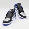 553558-007 Nike Air Jordan 1 Low Black Game Royal Metallic Platinum (Men's)