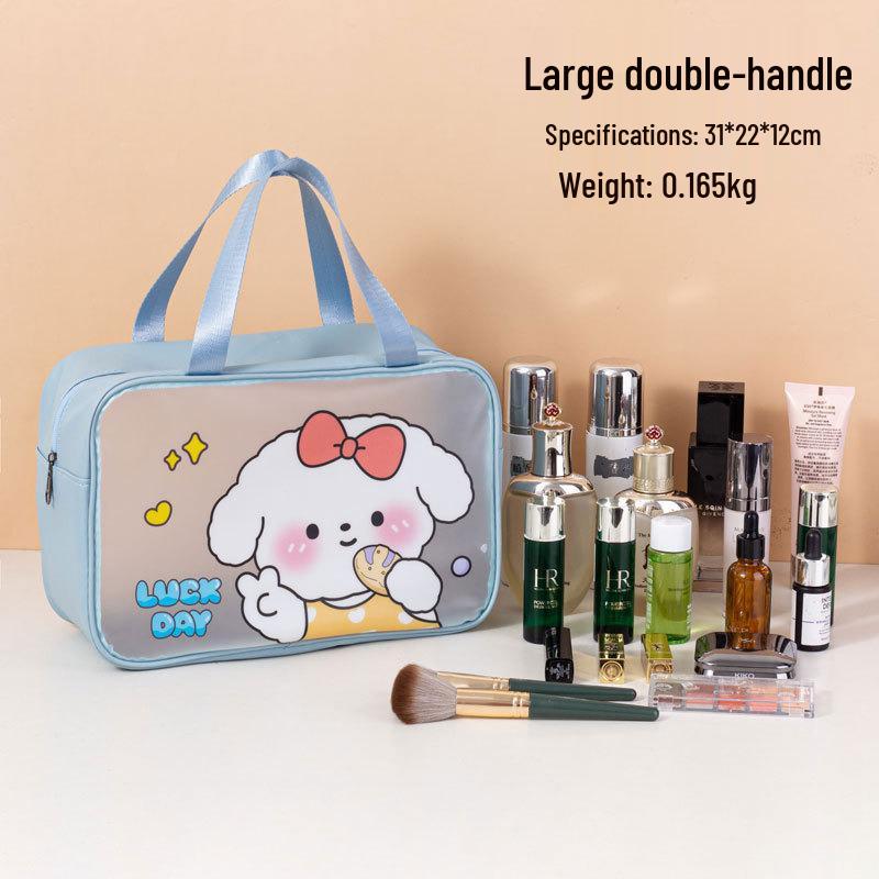 Waterproof Cartoon Wash Bag - Large Capacity PVC Toiletry & Cosmetics Travel Organizer for Women