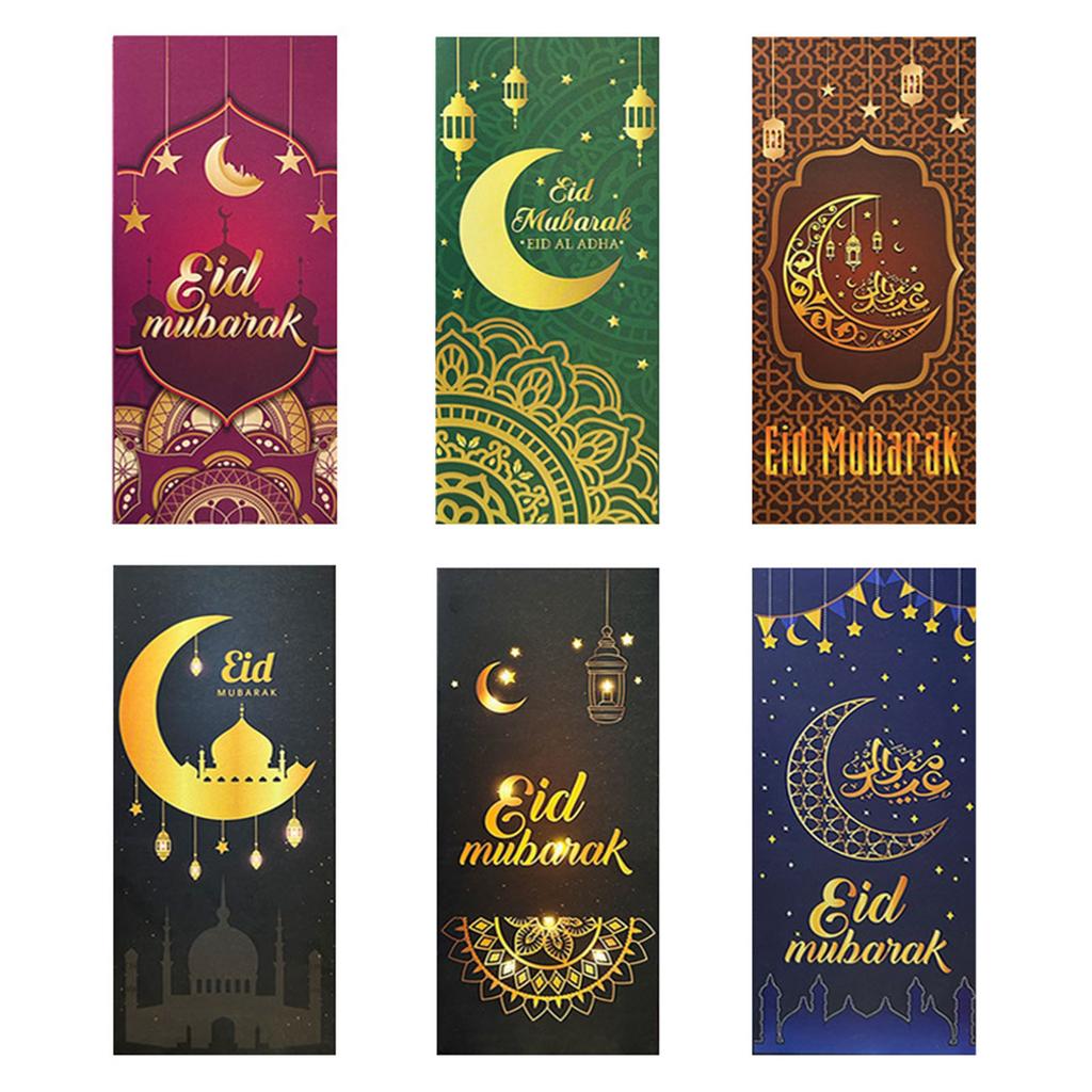 Green Envelopes For Middle Eastern Festivals Moon Lucky Money Eid Decoration