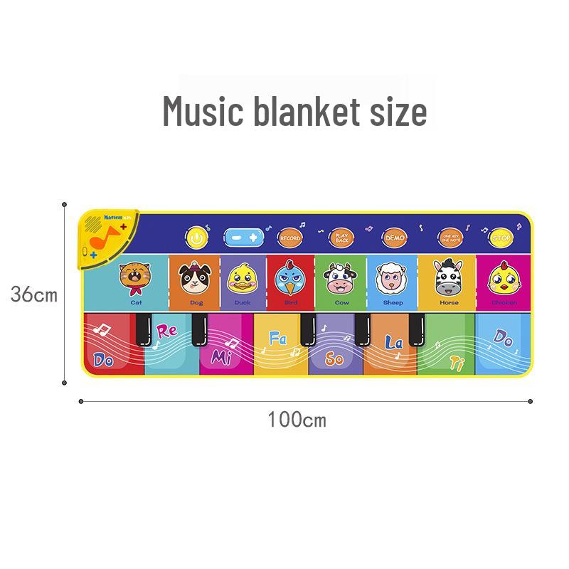 2022 Animal Music Baby Learning Piano Mat: Children's Dance Blanket Toy