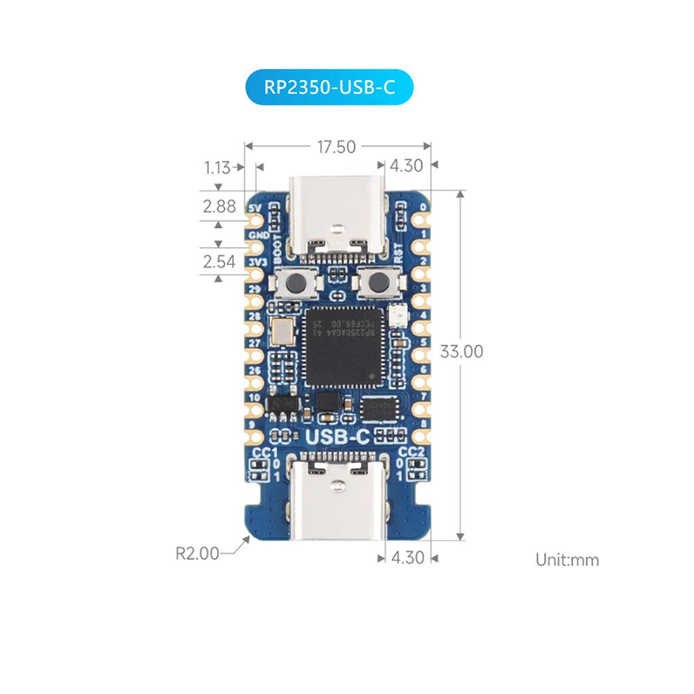 RP1111-USB-A Erweiterungs-Entwicklungsboard Mikrocontroller Prozessor Basierend auf Raspberry Pi Pico 1 Entwicklungsboard Typ C
