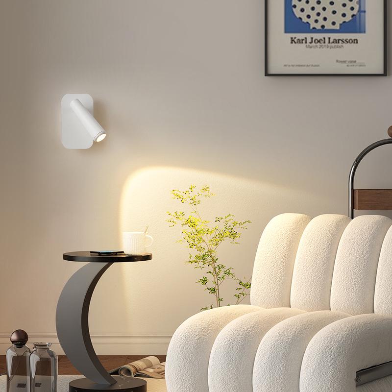 Rotatable Nordic Minimalist Wall Lamp - Eye-Protection Reading Light for Bedroom & Study