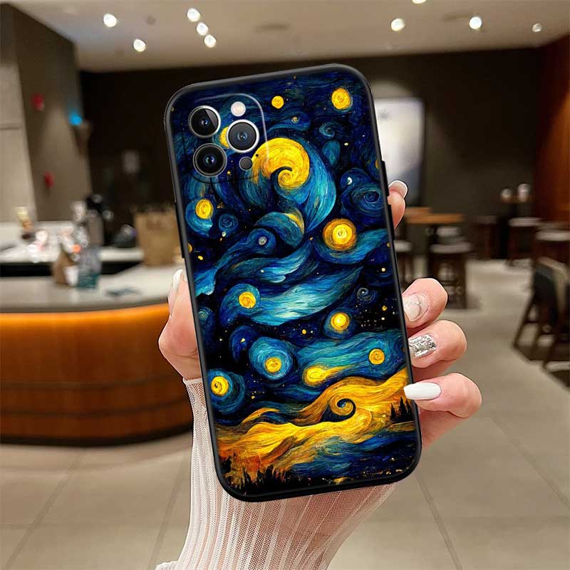 

RE55 Starry Night Van Gogh Painting New High-End Shell Phone Case for Redmi Note 8 9 Pro Max 9S 9T 9C NFC 8T 8A 10A A4 Redmi Note 9 Pro