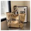 New simple large-capacity bag female alphabet canvas bag simple casual portable commuter tote bag