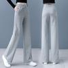 Solid Drawstring Straight Leg Sweatpants Casual High Waist Loose Pants Women's Clothing