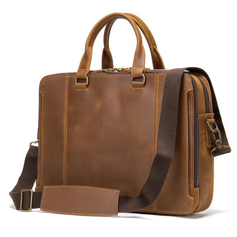 Мужской деловой портфель Miling из кожи Crazy Horse One Size