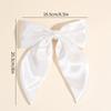 Chiffon Bow Hair Clip Women Medium Bowknot Satin Hairpin Barrettes Girls Solid Color Ponytail Hair Accessories Headwear Gift