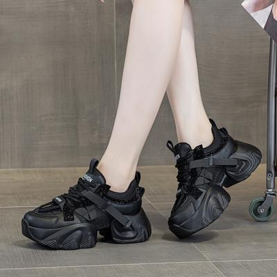 Thick Soled Mesh Dad Shoes, Women's 2025 Summer New Versatile Thin Style, Small and Popular Breathable Sports and Leisure Shoes