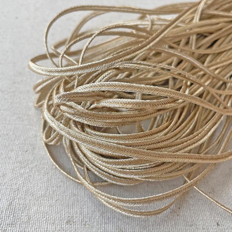 3mm Thin Rope Diy Clothing Ribbon Exquisite Piping Cord for Cheongsam Dress Uniform Edge Trim Clothing Accessory 10M Long