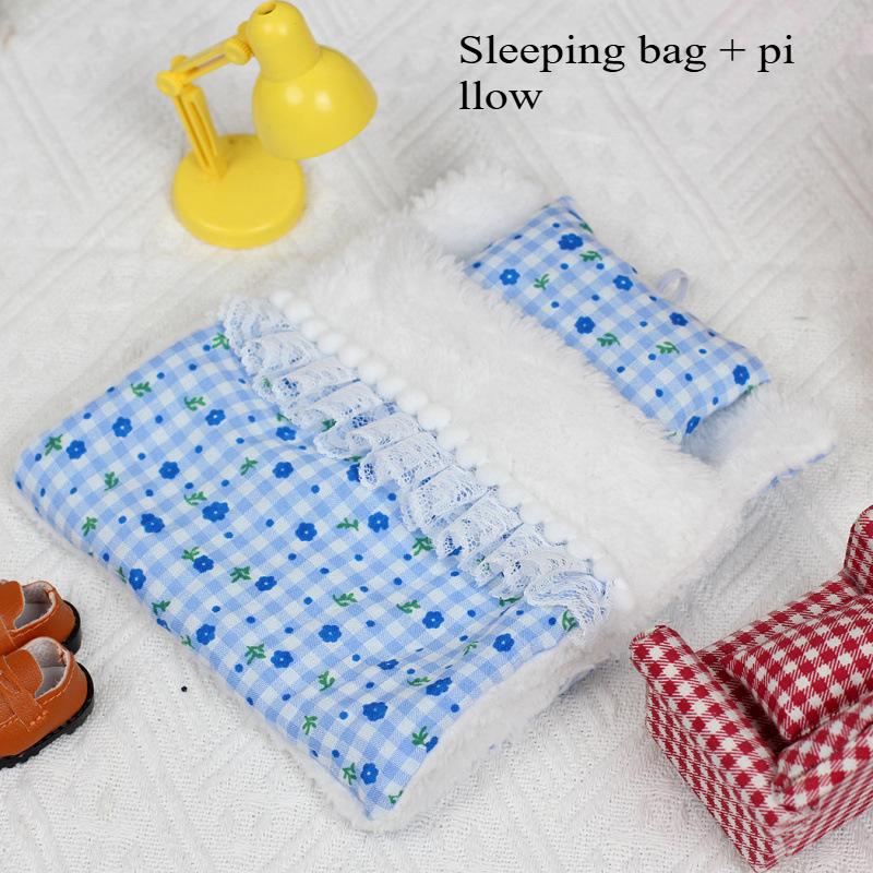 

[Тільки постільна білизна] Простирадла, Постільна білизна, Лялькова піжама, Ляльковий одяг 17 см, який надягається через голову, з мотузкою для підвішування