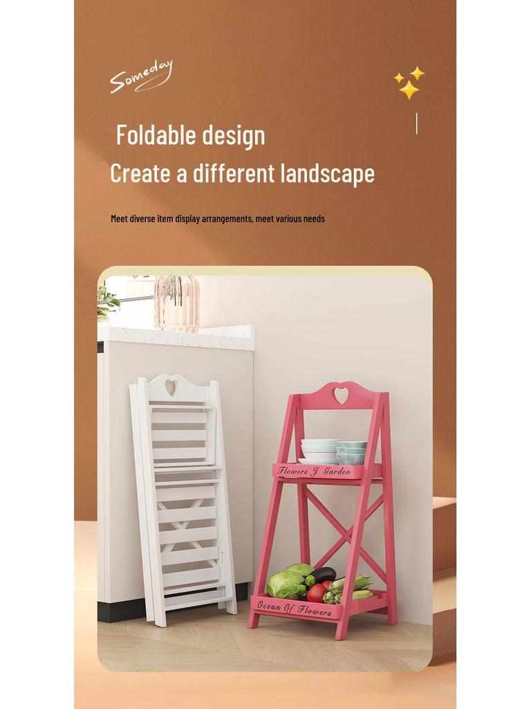 High-Quality Folding Storage Rack for Kitchen & Bathroom