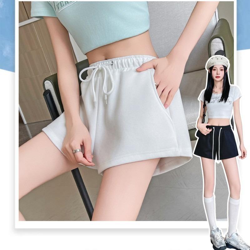 Spice girl sports shorts women's summer new high waist loose wide leg casual pants sweatpants word hot pants