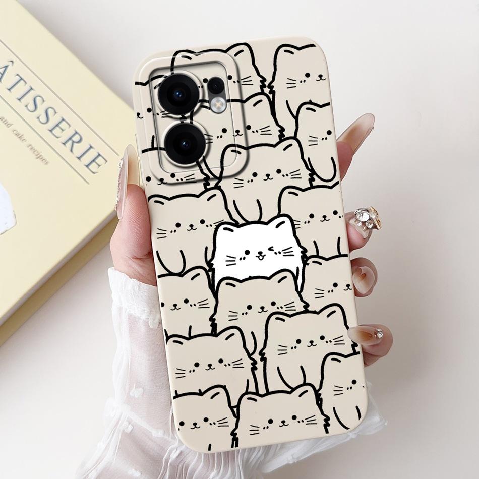 For OPPO Reno13 F 4G 5G Reno13 Pro Cute Cartoon Astronaut Cat Phone Case Reno 13F 13 13Pro Soft Silicone Shockproof Cases