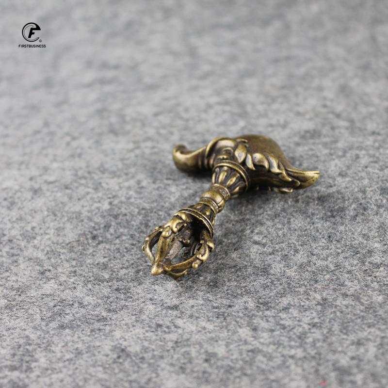 Nepal pure copper handmade elephant head down demon vajra pestle Desk Decorations Tea Pets Ornaments Brass Paperweight Crafts