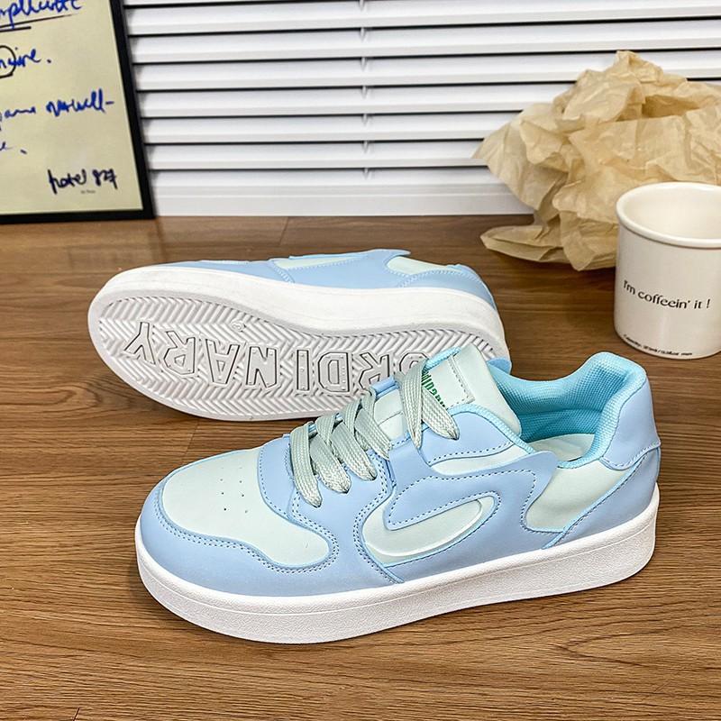 

Thick-soled casual board shoes women s 2025 new popular spring and autumn versatile shallow mouth round head breathable little white shoes women s sh 40 синій