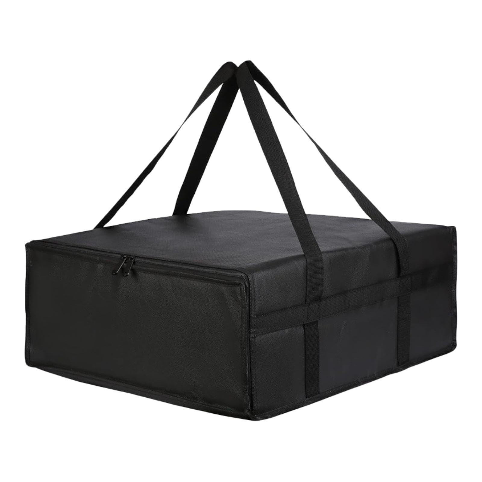 MERIGLARE Pizza Carrier, Insulated Pizza Bag, Professional Delivery Bag, Grocery Tote, Food Delivery Bag, Commercial Outdoor Catering Use, Black, 50 x
