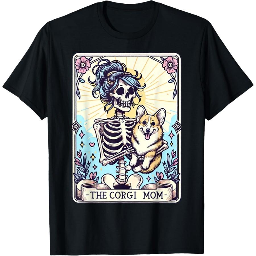 The Corgi Mom Skeleton Corgi Mama Puppy Dog Lover Women T-Shirt S