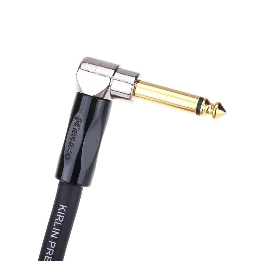 Kirlin 3m Straight-to-L-shaped Plus Noise-Free GuitarBass Cable, Purple