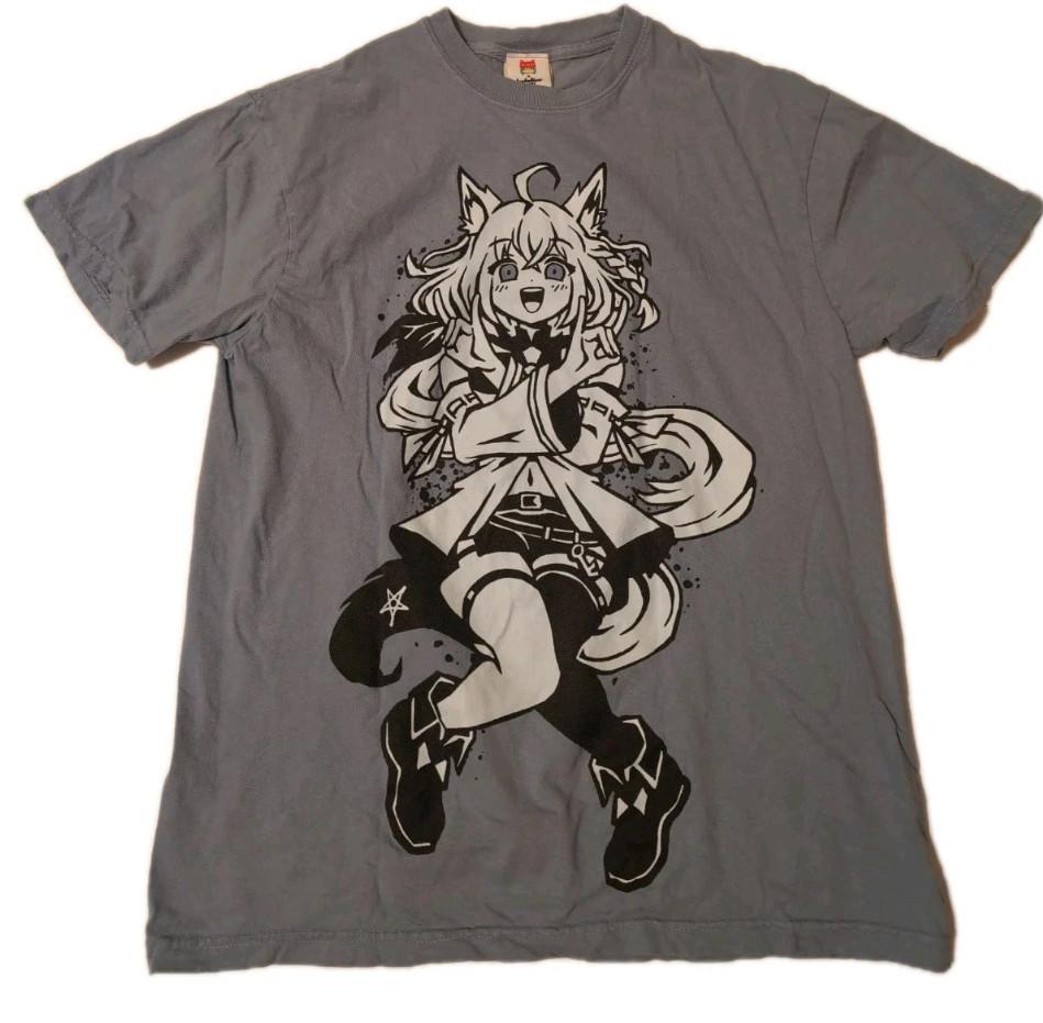 

ГОРЯЧАЯ футболка Hololive Gamers X Omocat Shirakami Fubuki Аниме Vtuber Omori M