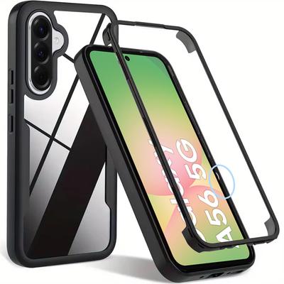 Pouzdro s 360° ochranou pro Samsung Galaxy A56 5G Průhledný TPU kryt pro Smaung A56 A36 A26 A16 Ochranné sklo Nárazuvzdorné pouzdro