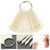 100Pcs Celsius Bag Fan False Nail Tip Stick   Manicure Polish Gel Display Practice Tools(White)