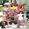 Rapper Megan Thee Stallion Printed Blankets Warm Flannel Blankets Soft and Comfortable Blanket Bed Linings Birthday Gift