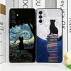 Black Cat Aesthetic Pattern Soft Phone Case for Samsung A17 A37 A57 A16 A26 A36 A56 A15 A25 A35 A55 A14 A24 A34 A54 A13 A23 A33