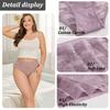 4 Pièces Culottes en Dentelle pour Femmes Taille Haute Sexy Lingerie Transparente Culotte pour Dame Coupe Moulante Grande Taille Strings S-XXL