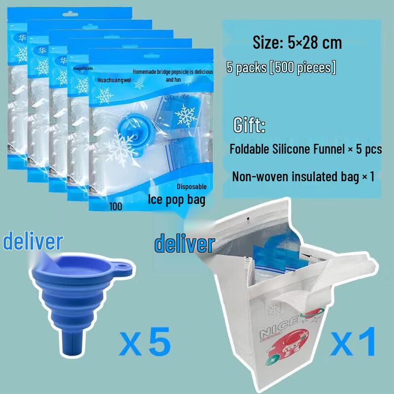 Qī Wēi Disposable Food Grade DIY Ice Pop Bags