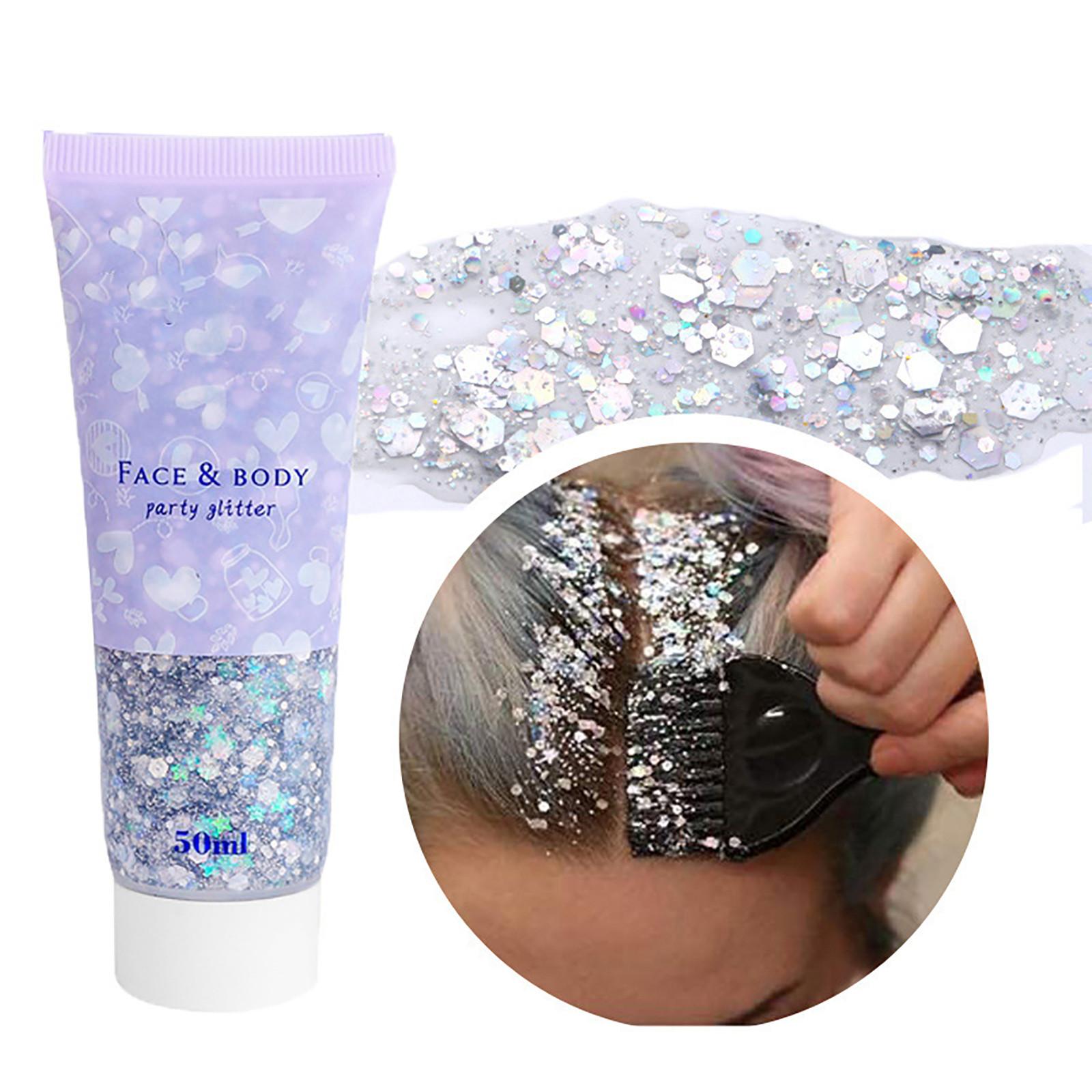 

Набор для макияжа Festival Glitter - краска для лица, крупные блестки, блестки для глаз, губ, волос и ногтей - аксессуары для рейва, марди гра и вечеринок 50 мл One Size