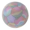 Soccer Ball PU Size 5 Light Color Reflective Glowing Soccer Ball for Night Games Training