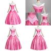 Bezauberndes rosa Dornröschen Aurora Ballkleid Kostüm für Damen mit Puffärmeln