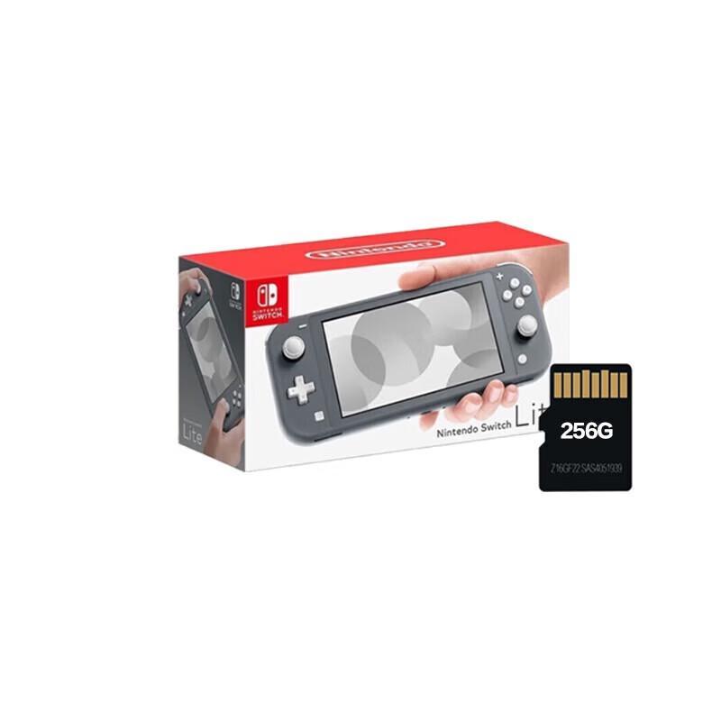 

Nintendo Switch Lite Grey Handheld Console + 256GB Memory Card Bundle