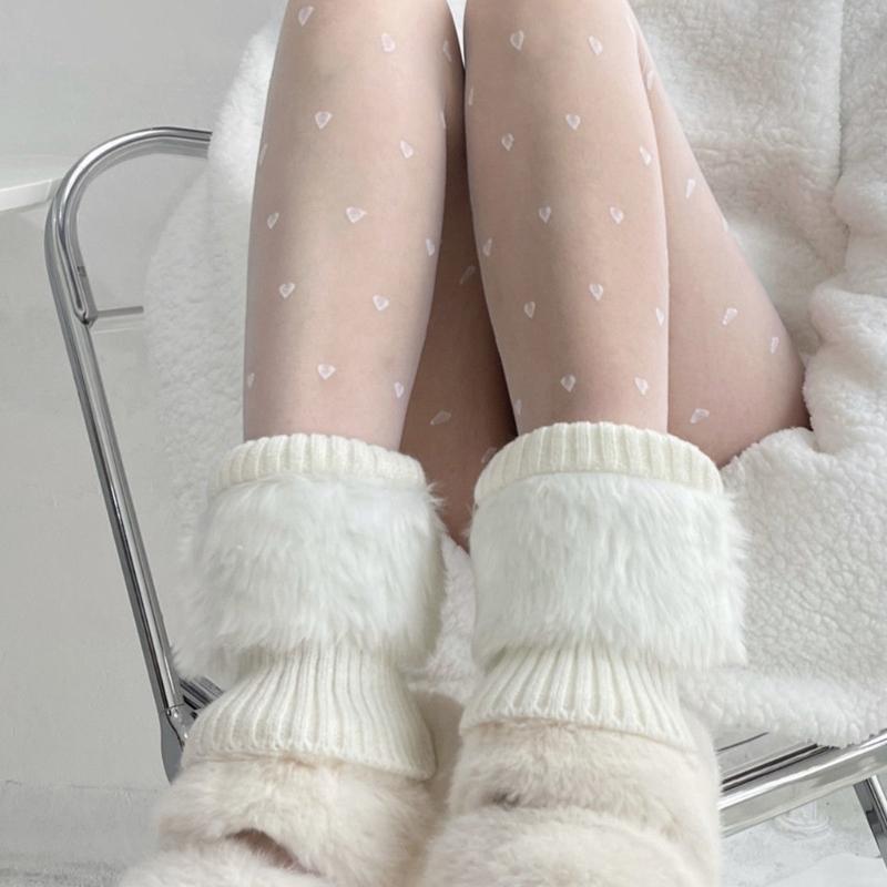 Women's Knitted Winter Warm Leg Warmers Long Socks Boot Cuffs Topper Legging Pads Knee Brace Pads Calf Warmers Sleeves