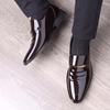 Fashion Luxury Designer Fahion New Pointed Glossy Black Brown Slip On Shoes For Men Casual Loafers Formal Dress Footwear Zapatos Hombre