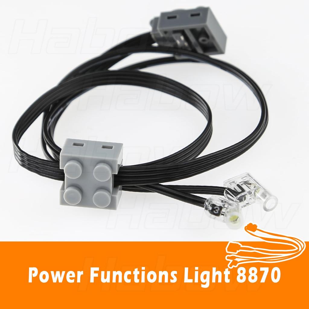 Habow Technic Power Functions Light 8870 Compatible with LEGO Motor Technic Parts (3-Pack) MOCs,