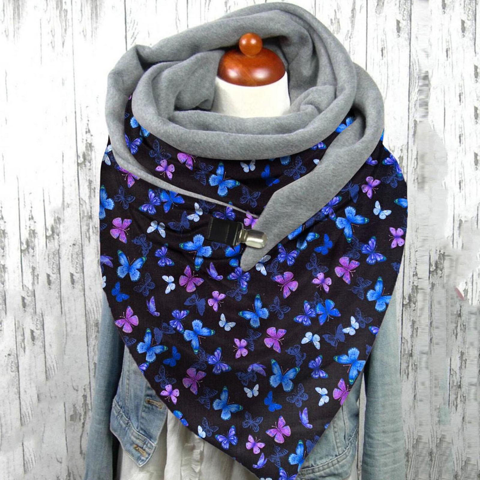 

Женский осенне-зимний модный утолщающий теплый шарф с принтом и шалью One Size